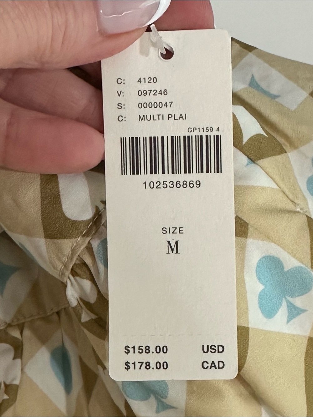 Anthropologie Jacie Skirt Tan Blue White - Picture 7 of 8